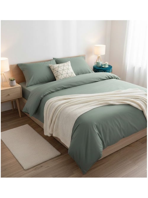 Housse de couette en coton Contemporain uni - Kiabi Housse de couette en coton Contemporain uni - Kiabi