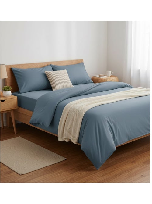 Housse de couette en coton Contemporain uni - Kiabi