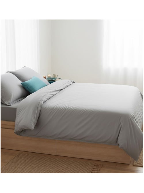 Housse de couette en coton Contemporain uni - Kiabi