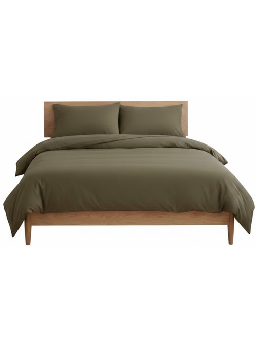 Housse de couette en coton Contemporain uni - Kiabi