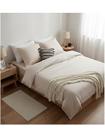 Housse de couette en coton Contemporain uni