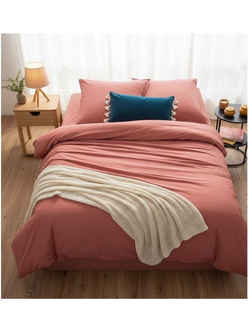 Housse de couette en coton Contemporain uni - Kiabi