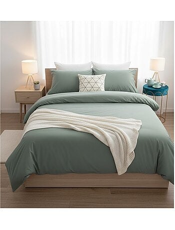 Housse de couette en coton Contemporain uni