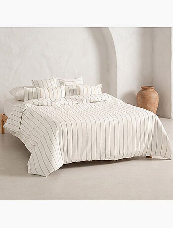 Housse de couette en coton, fils en relief teints, tissu texturé. Sans taies - Gamusi.