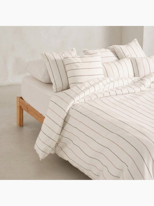 Housse de couette en coton, fils en relief teints, tissu texturé. Sans taies. - Kiabi Housse de couette en coton, fils en relief teints, tissu texturé. Sans taies. - Kiabi