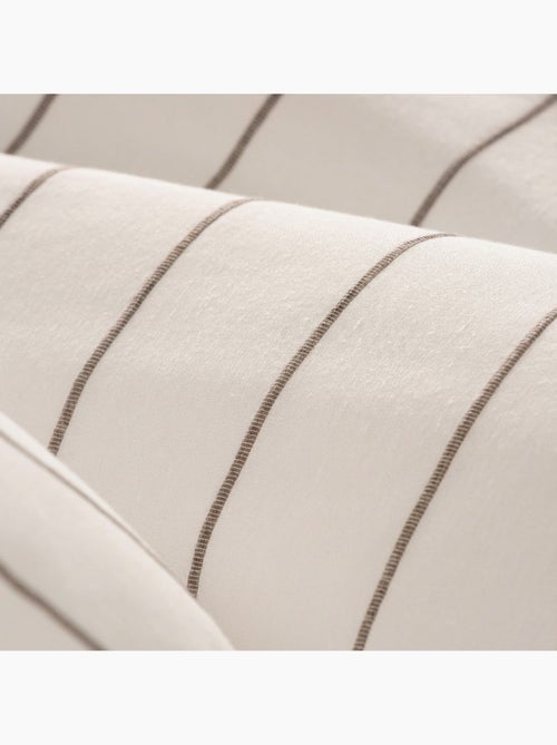 Housse de couette en coton, fils en relief teints, tissu texturé. Sans taies. - Kiabi