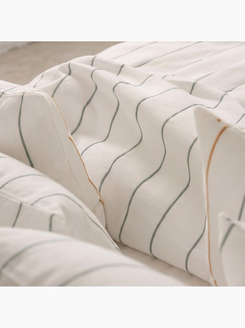 Housse de couette en coton, fils en relief teints, tissu texturé. Sans taies. - Kiabi Housse de couette en coton, fils en relief teints, tissu texturé. Sans taies. - Kiabi