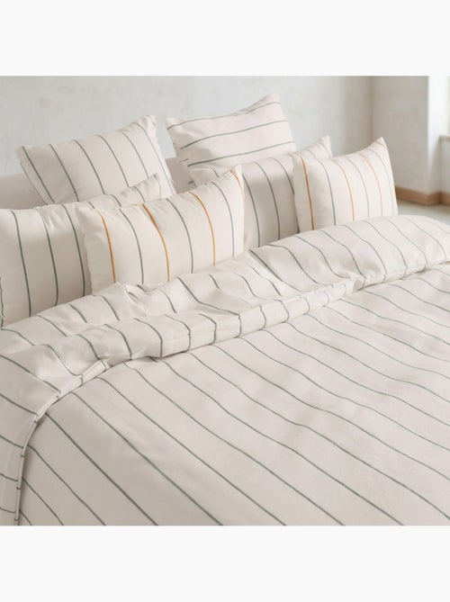 Housse de couette en coton, fils en relief teints, tissu texturé. Sans taies. - Kiabi Housse de couette en coton, fils en relief teints, tissu texturé. Sans taies. - Kiabi