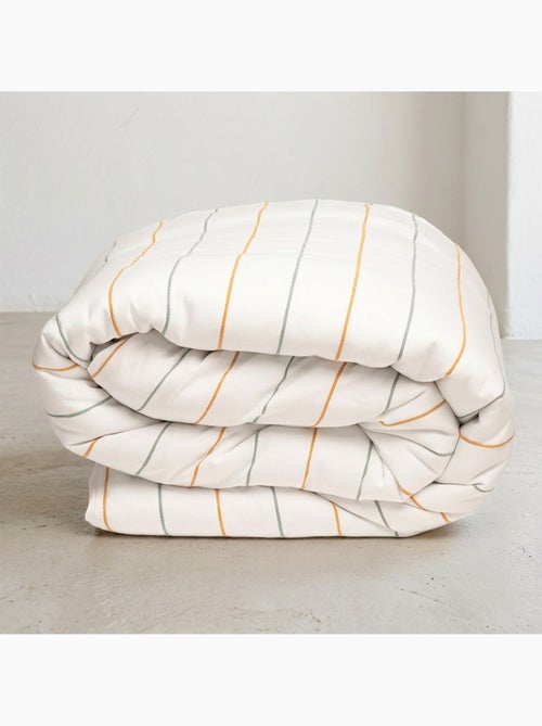 Housse de couette en coton, fils en relief teints, tissu texturé. Sans taies. - Kiabi Housse de couette en coton, fils en relief teints, tissu texturé. Sans taies. - Kiabi