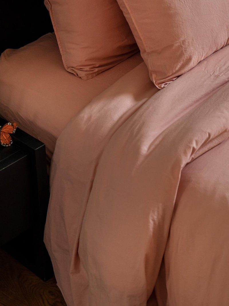 Housse de couette en coton lavé Cap Ferret Orange - Kiabi