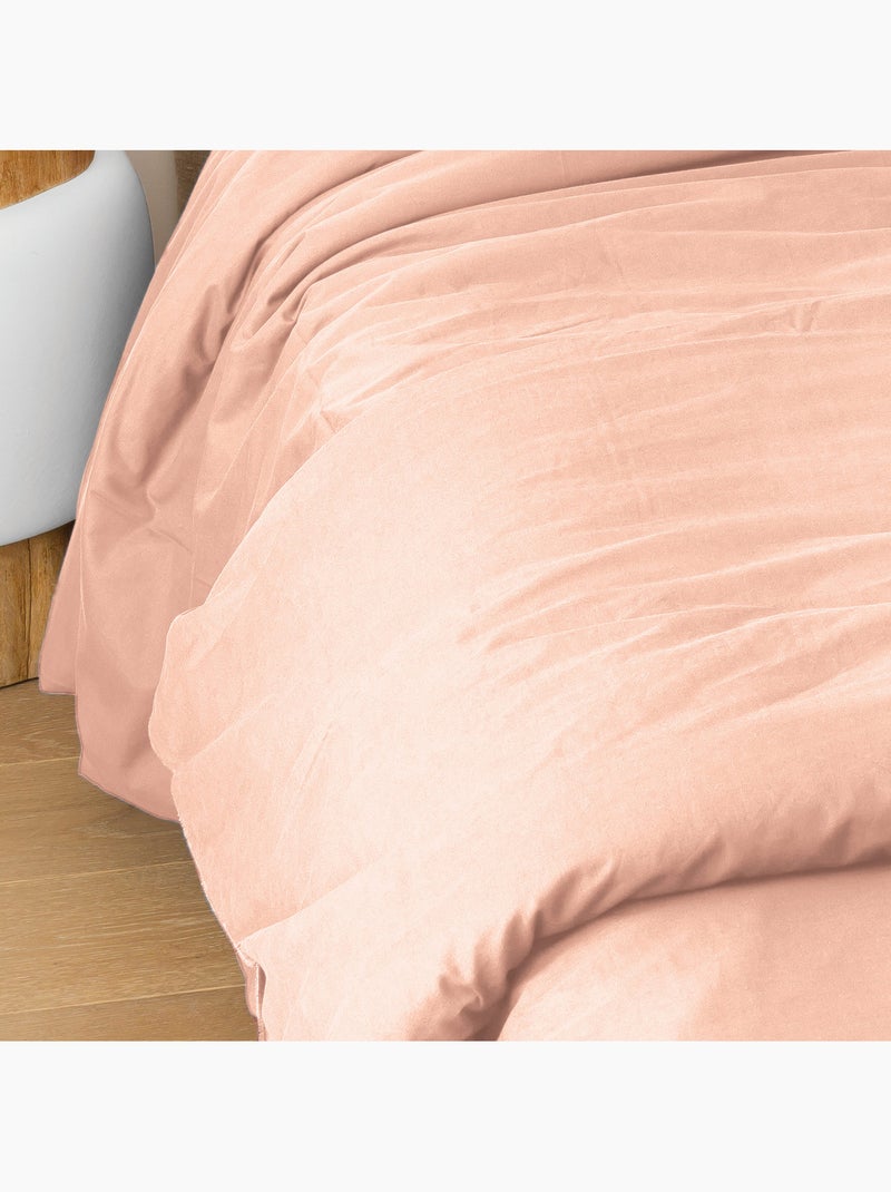Housse de couette en coton lavé cap ferret Rose - Kiabi