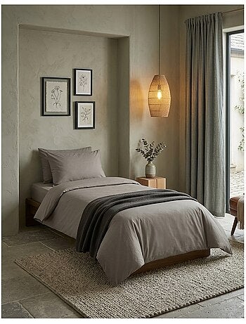 Housse de couette en coton uni Edenne