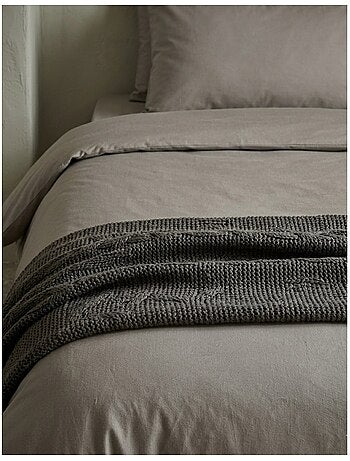 Housse de couette en coton uni Edenne