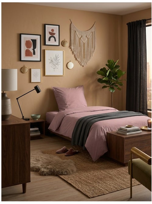 Housse de couette en coton uni Edenne - Kiabi