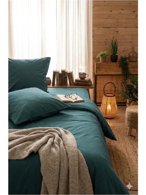 Housse de couette en coton uni Edenne - Kiabi