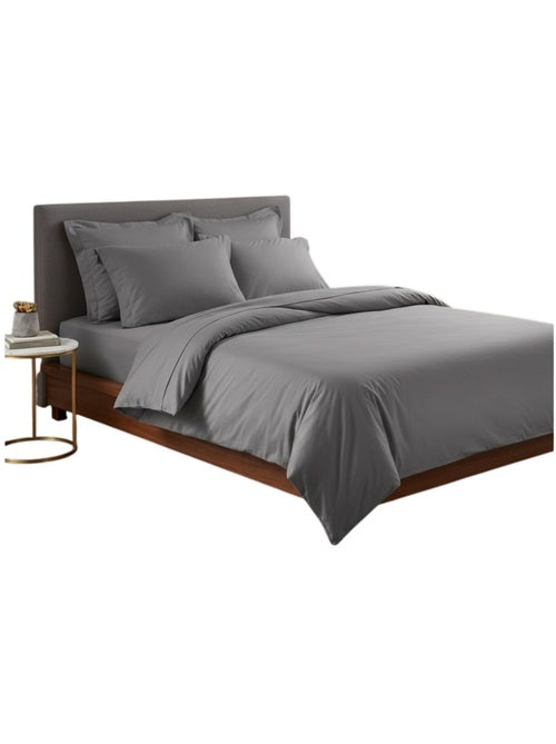 Housse de couette en coton uni Lina - Kiabi