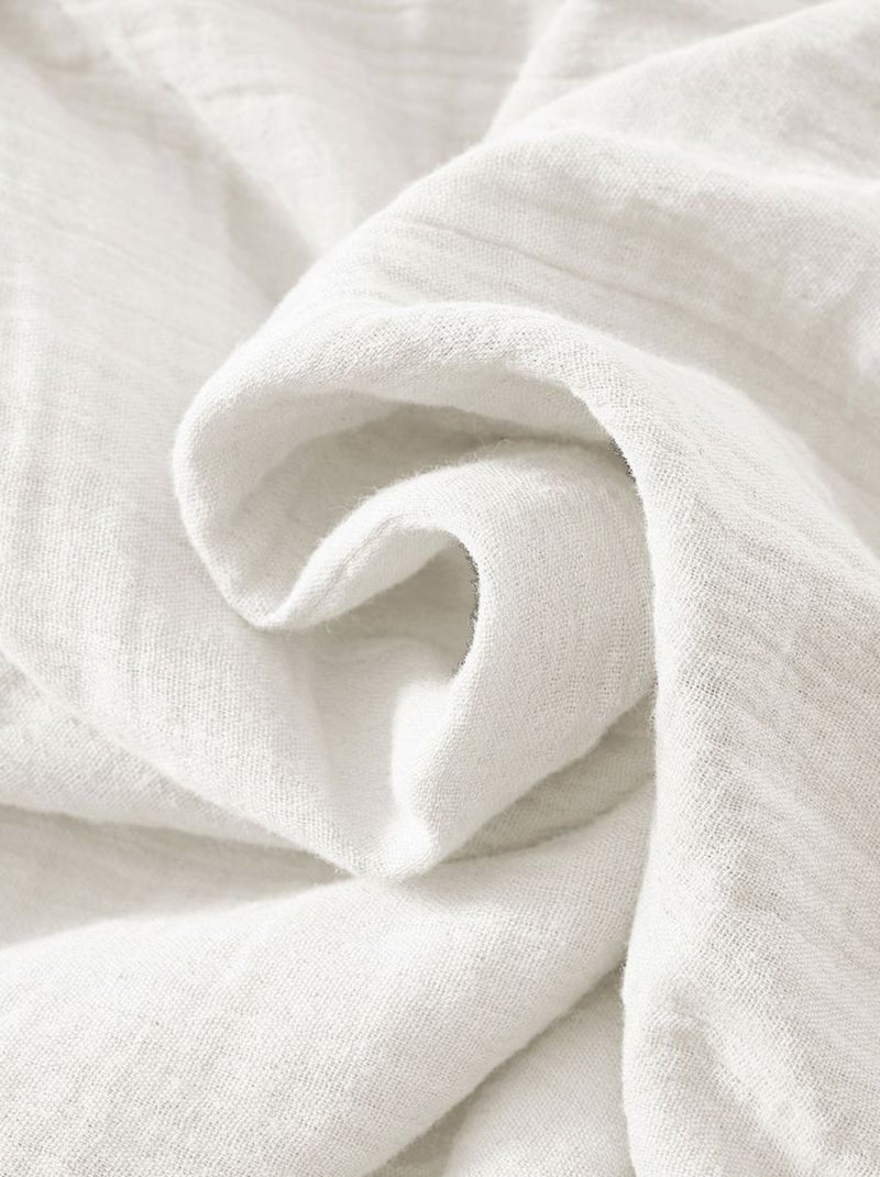 Housse de couette en double Gaze de coton Blanc - Kiabi