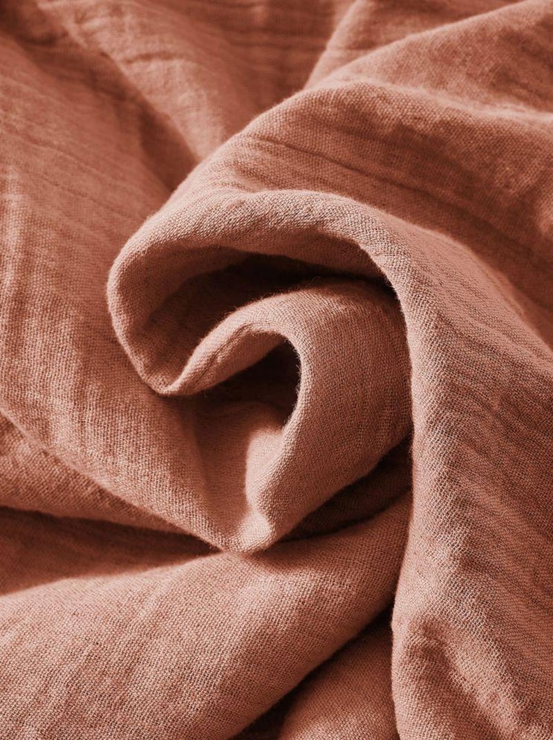 Housse de couette en double Gaze de coton Orange - Kiabi