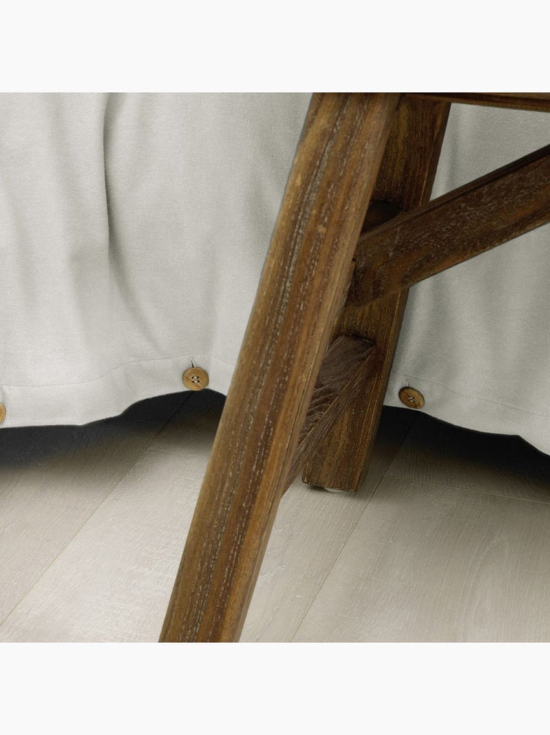 Housse de couette en Flanelle de Coton Blanc - Kiabi