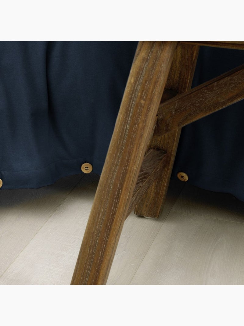 Housse de couette en Flanelle de Coton Bleu nuit - Kiabi