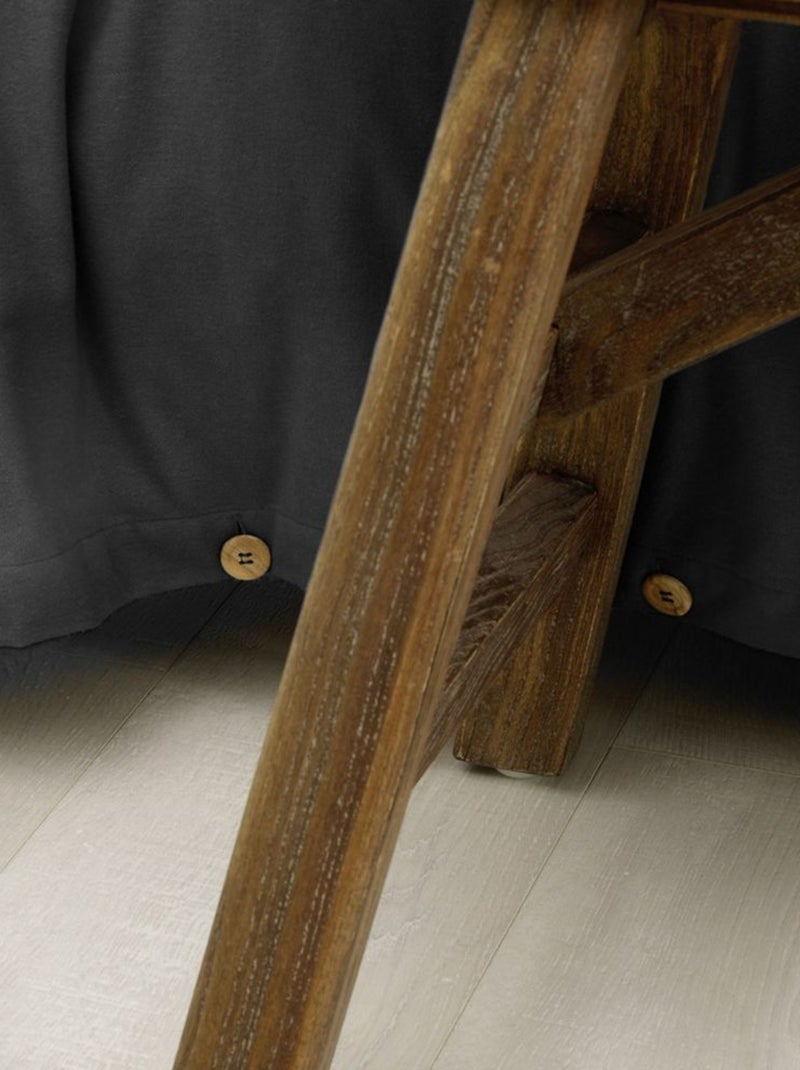 Housse de couette en Flanelle de Coton gris anthracite - Kiabi