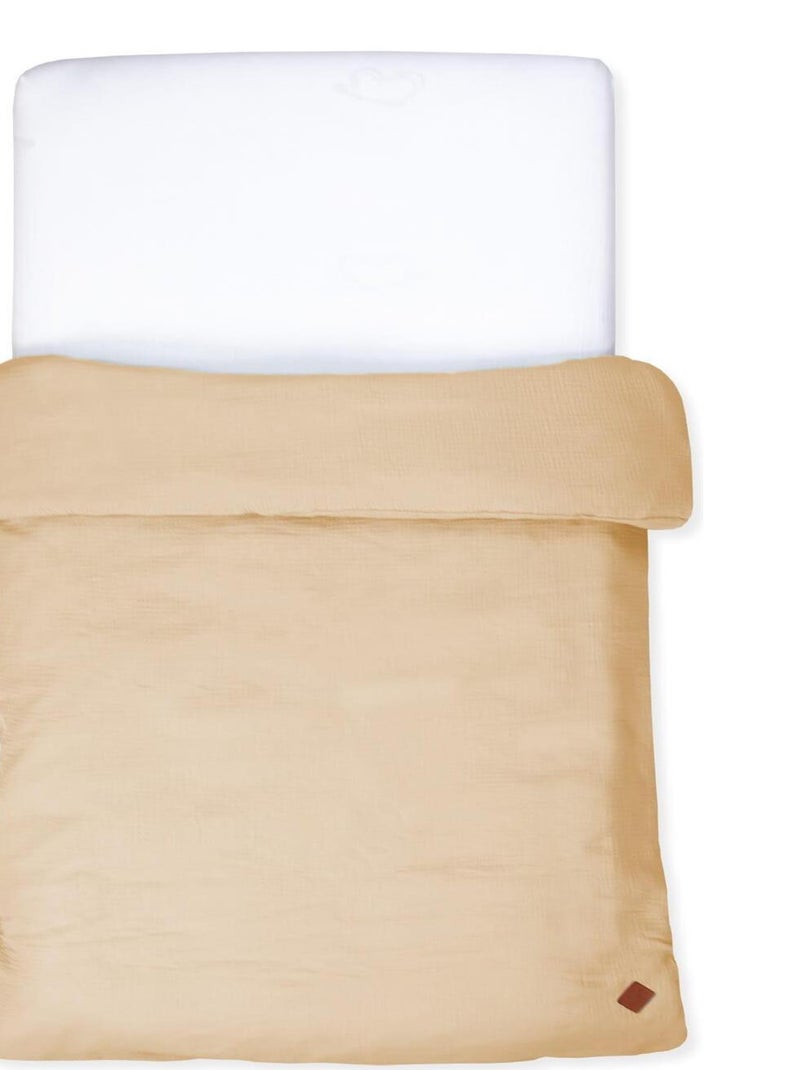 Housse de couette en gaze de coton, Jeanne SEVIRA KIDS Marron noisette - Kiabi