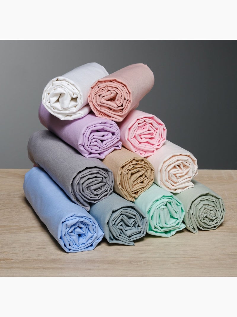 Housse de couette en mélange 57 fils aisance Rose poudré - Kiabi