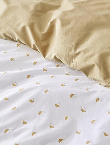 Housse de couette en percale au style géométrique