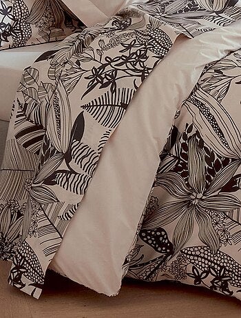 Housse de couette en percale aux impressions noires