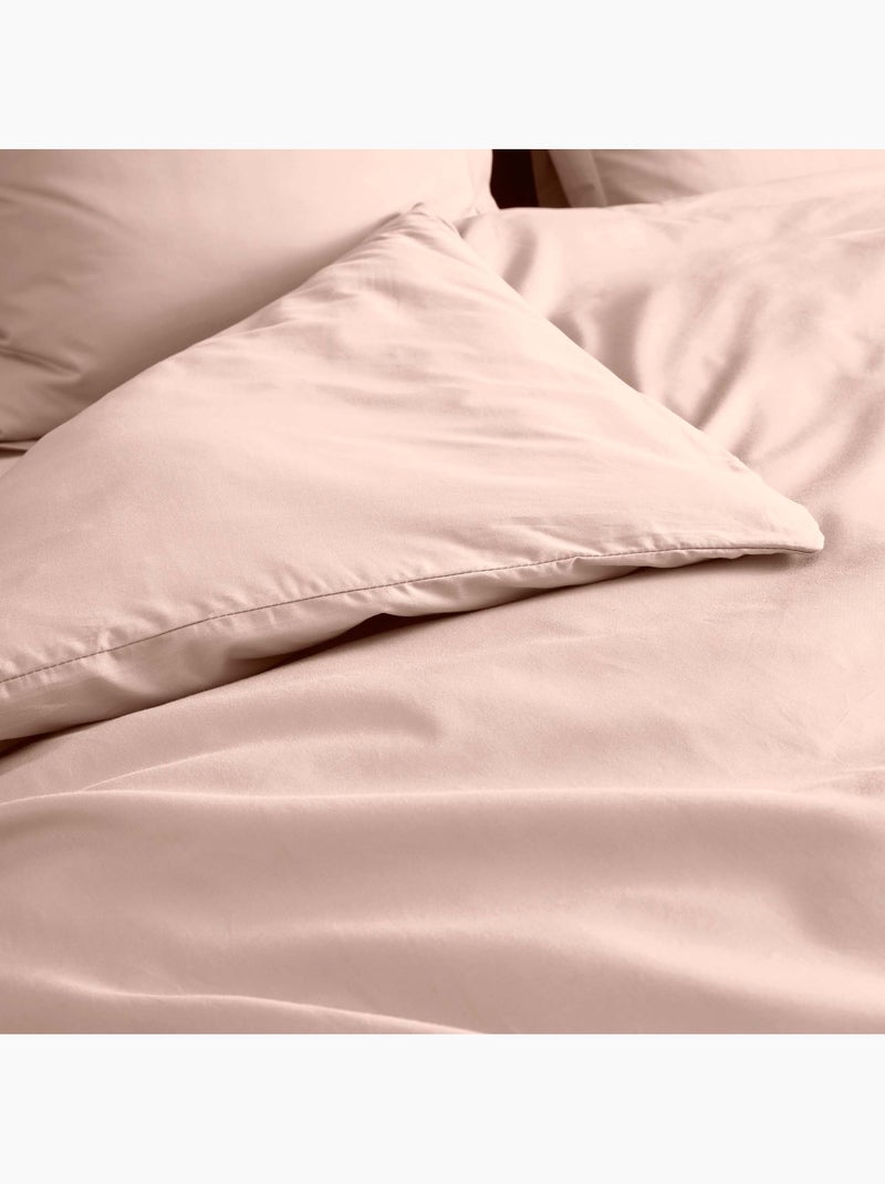 Housse de Couette en Percale de Coton - Douceur et Élégance Nude - Kiabi