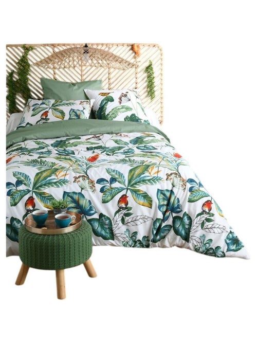 Housse de couette en percale de coton Arupana exotique - Kiabi