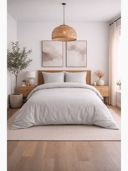 Housse de couette en percale de coton - Kiabi
