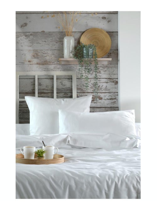 Housse de couette en percale de coton uni - Kiabi Housse de couette en percale de coton uni - Kiabi