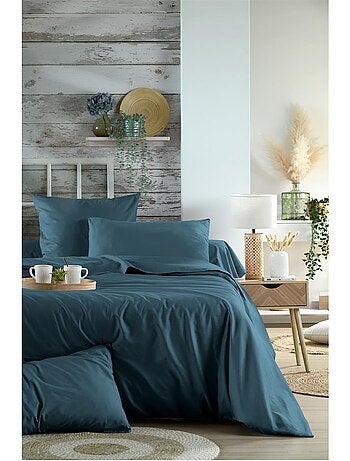 Housse de couette en percale de coton uni
