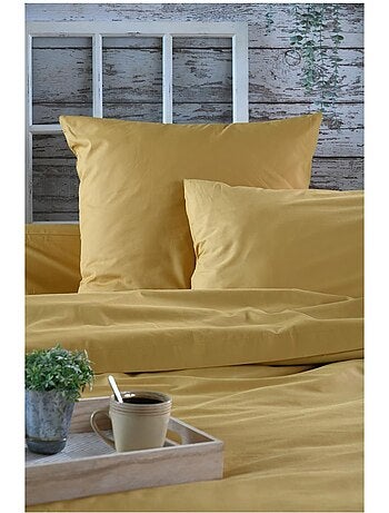 Housse de couette en percale de coton uni