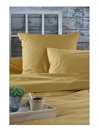 Housse de couette en percale de coton uni