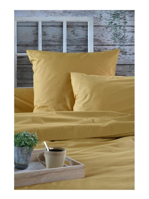 Housse de couette en percale de coton uni - Kiabi Housse de couette en percale de coton uni - Kiabi