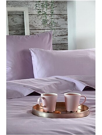 Housse de couette en percale de coton uni