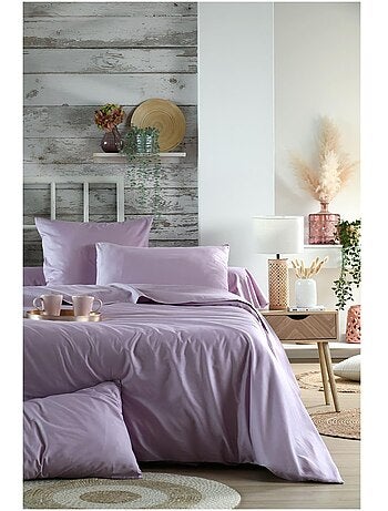 Housse de couette en percale de coton uni