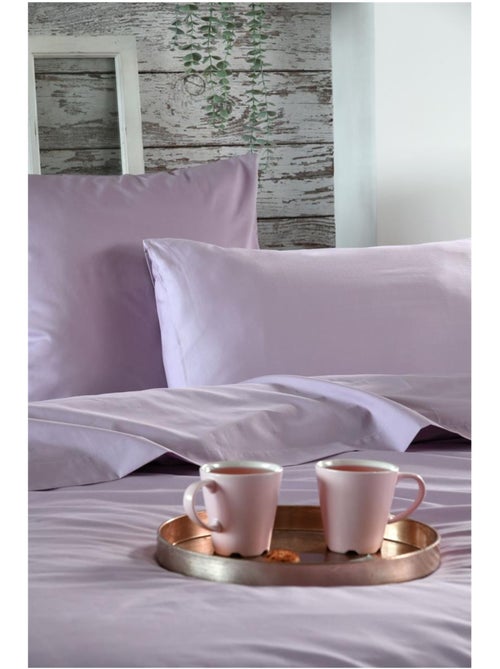 Housse de couette en percale de coton uni - Kiabi