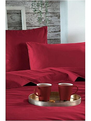 Housse de couette en percale de coton uni