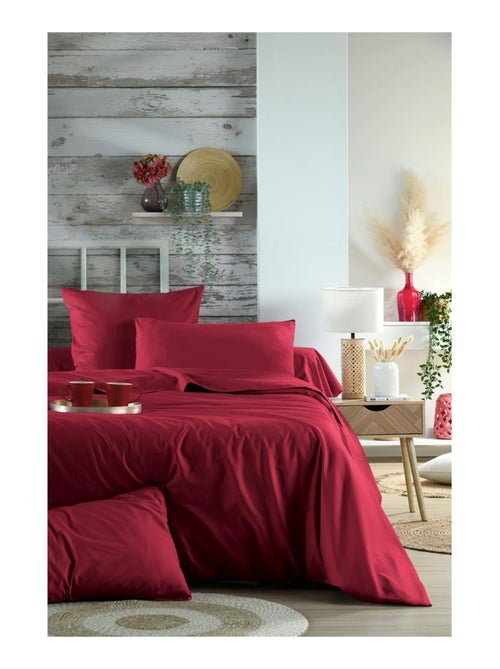 Housse de couette en percale de coton uni - Kiabi Housse de couette en percale de coton uni - Kiabi
