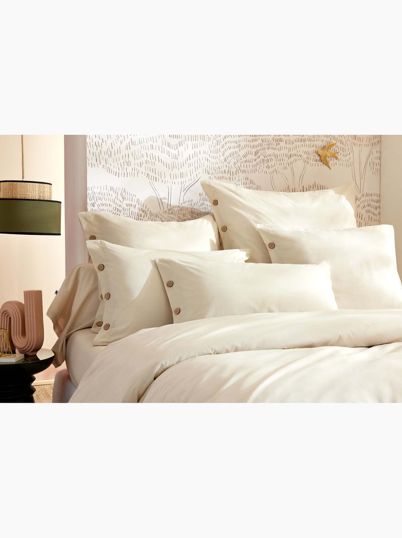 Housse de couette en percale Perrine Beige - Kiabi