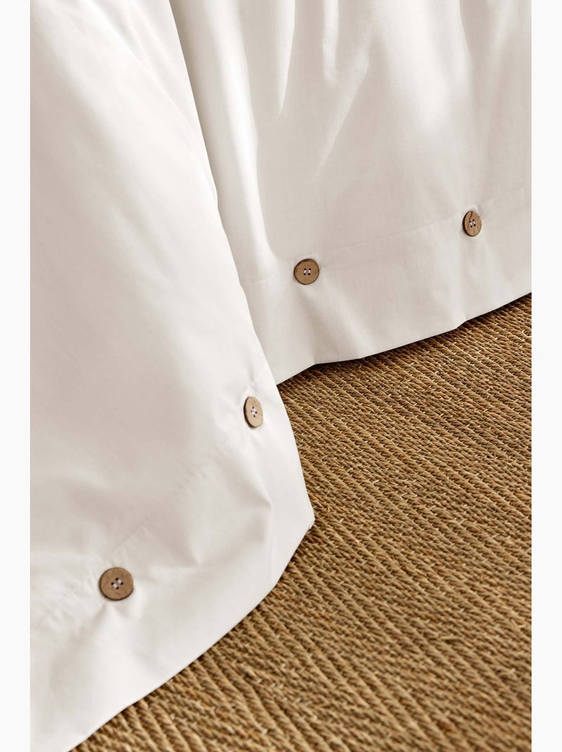 Housse de couette en percale Perrine Blanc - Kiabi
