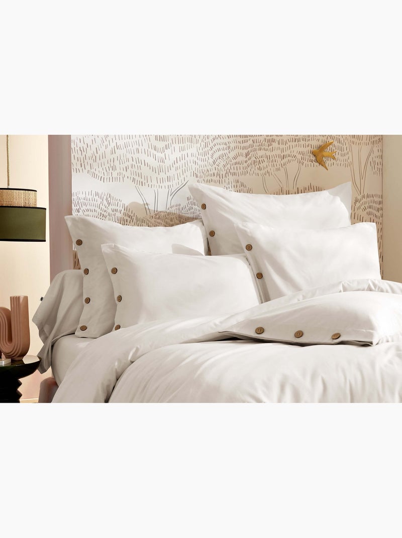 Housse de couette en percale Perrine Blanc - Kiabi