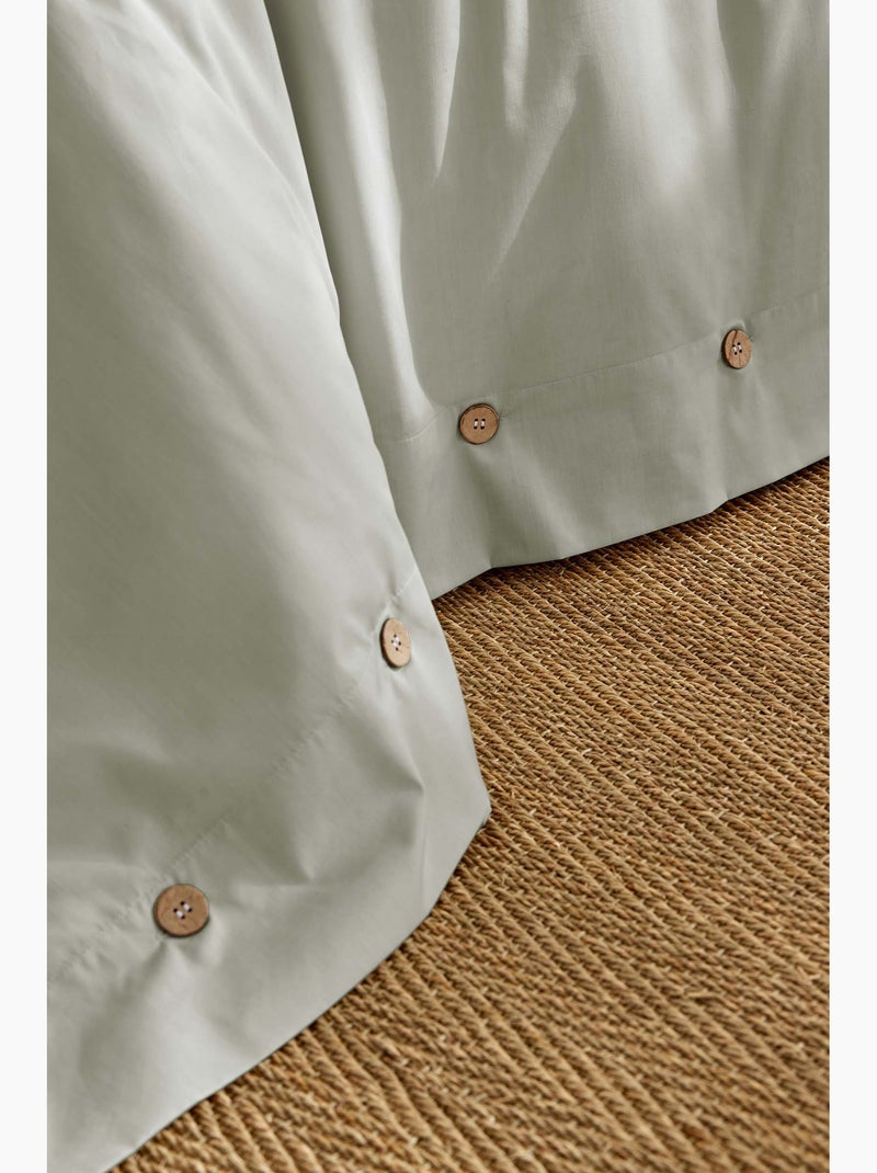 Housse de couette en percale Perrine Bleu céladon - Kiabi