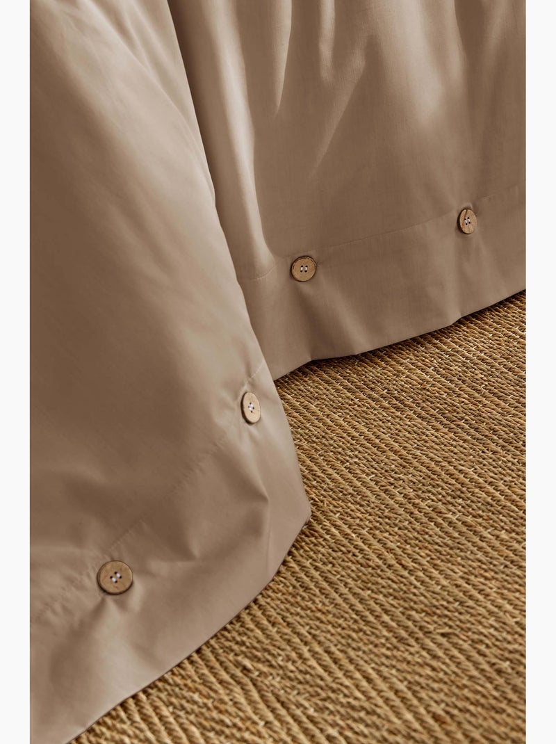 Housse de couette en percale Perrine Gris clair - Kiabi