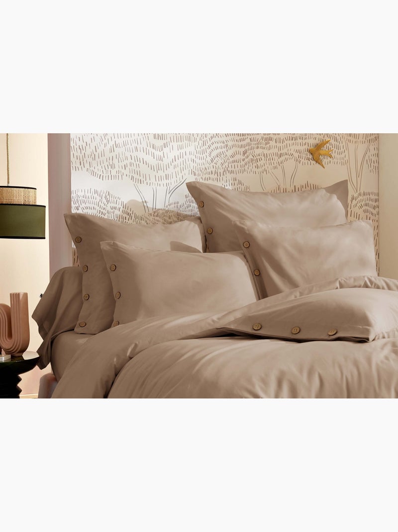 Housse de couette en percale Perrine Gris clair - Kiabi