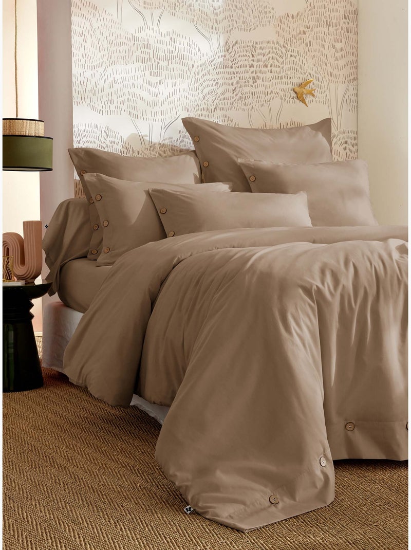 Housse de couette en percale Perrine Gris clair - Kiabi