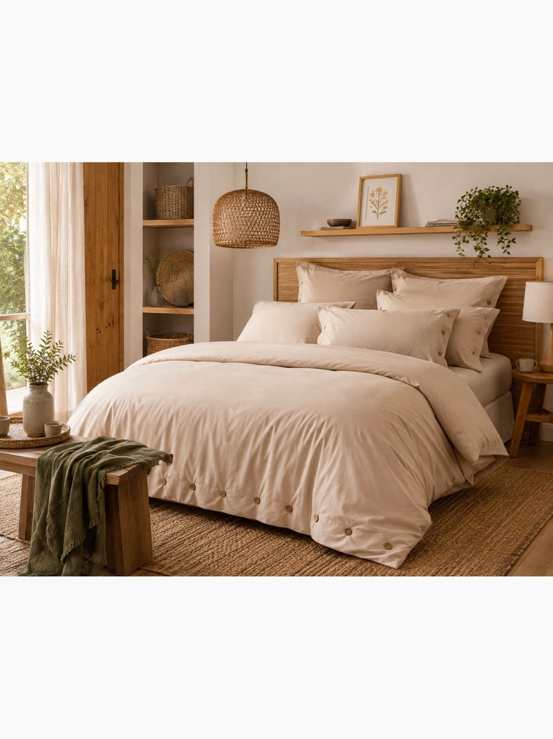 Housse de couette en percale Perrine Rose - Kiabi